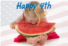 eating watermelon on 4th of july