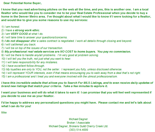 denver homes buyer letter denver homes buyer letter