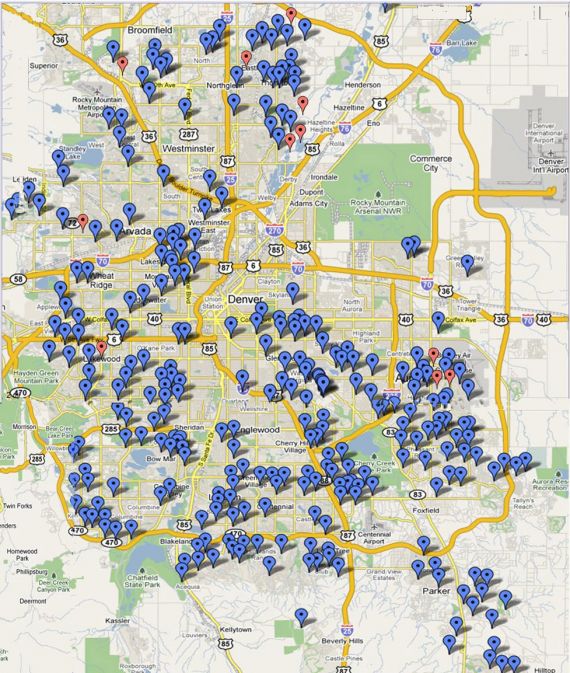 homes sold denver map