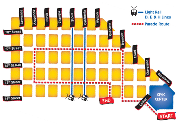 2011 denver parade of lights route map