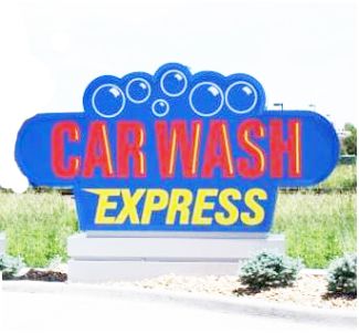 car wash express sign