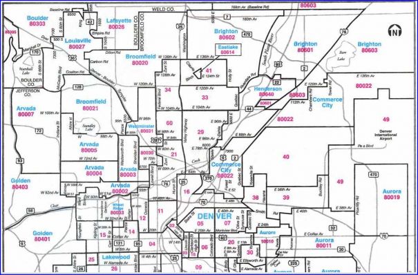 denver zip codes map 1